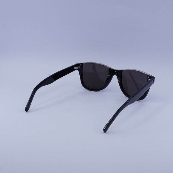 Saint Laurent SL 51 CUT 001 Sunglasses Black/Silver Square Frame, Black Lenses - Picture 4 of 10